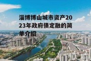 淄博博山城市资产2023年政府债定融的简单介绍