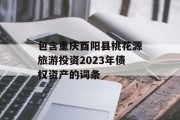 包含重庆酉阳县桃花源旅游投资2023年债权资产的词条