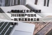 枣庄老城工业资产运营2023年财产权信托一期(枣庄重塑老工业基地)