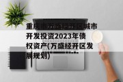 重庆市万盛经开区城市开发投资2023年债权资产(万盛经开区发展规划)