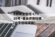 A类央企信托-CT120号·省会济南标债(山东信托评级)