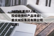 2023年重庆FJ城投应收债权产品项目(重庆城投集团有限公司招标)
