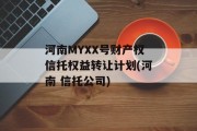 河南MYXX号财产权信托权益转让计划(河南 信托公司)