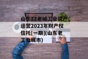 山东ZZ老城工业资产运营2023年财产权信托[一期](山东老工业城市)
