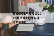 西安泾河产发投资2023融资计划(西安泾河产业园)