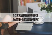 2023淄博融锋债权融资计划(淄融咨询)