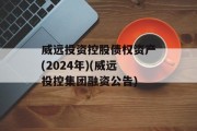 威远投资控股债权资产(2024年)(威远投控集团融资公告)