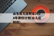 山东台儿庄财金2024年债权计划(台儿庄财政)