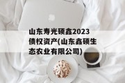 山东寿光硕鑫2023债权资产(山东鑫硕生态农业有限公司)