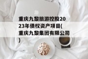 重庆九黎旅游控股2023年债权资产项目(重庆九黎集团有限公司)