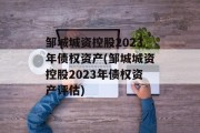 邹城城资控股2023年债权资产(邹城城资控股2023年债权资产评估)