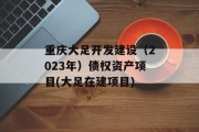 重庆大足开发建设（2023年）债权资产项目(大足在建项目)