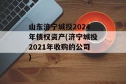 山东济宁城投2024年债权资产(济宁城投2021年收购的公司)
