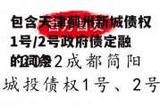 包含天津蓟州新城债权1号/2号政府债定融的词条