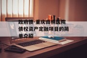 政府债-重庆南桐医院债权资产定融项目的简单介绍