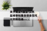 关于央企+国企-江苏盐城非标集合资金信托计划的信息