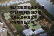 潍坊滨海蓝海水务发展债权5号项目(潍坊市滨海经济开发区新源供水有限责任公司)