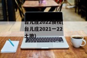 台儿庄2022债权(台儿庄2021一22土地)