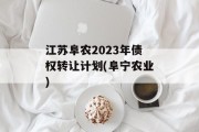 江苏阜农2023年债权转让计划(阜宁农业)