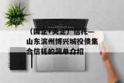 （国企+央企）信托—山东滨州博兴城投债集合信托的简单介绍