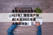 重庆大足开发建设（2023年）债权资产项目(大足2021年重大建设项目)