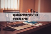 QX城投债权资产01的简单介绍