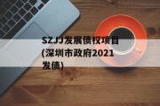 SZJJ发展债权项目(深圳市政府2021发债)