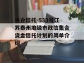 央企信托-533号江苏泰州地级市政信集合资金信托计划的简单介绍