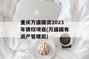 重庆万盛国资2023年债权项目(万盛国有资产管理局)
