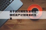 关于四川绵阳东游特定债权资产计划项目的信息