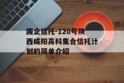 国企信托-120号陕西咸阳高科集合信托计划的简单介绍