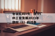 包含红码9号：遂宁广利工业发展2023年债权（6）的词条