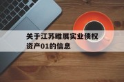 关于江苏睢展实业债权资产01的信息
