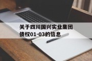 关于四川国兴实业集团债权01-03的信息