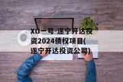 XD一号-遂宁开达投资2024债权项目(遂宁开达投资公司)