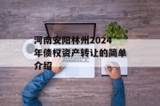 河南安阳林州2024年债权资产转让的简单介绍