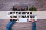 广西凤山县鑫凤投资发展2023年债权收益权项目(广西鑫凤置业董事长)