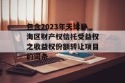包含2023年天津静海区财产权信托受益权之收益权份额转让项目的词条