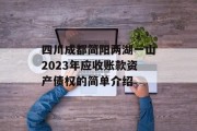 四川成都简阳两湖一山2023年应收账款资产债权的简单介绍