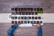 陕西沣西新城投资发展2024年应收账款债权转让项目(陕西省项目投资在线审批监管平台)