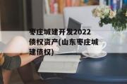 枣庄城建开发2022债权资产(山东枣庄城建债权)