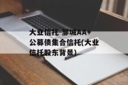 大业信托-邹城AA+公募债集合信托(大业信托股东背景)