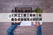 大业信托-鼎荣30号‮苏江‬泰‮非州‬标集合资金信托计划的简单介绍