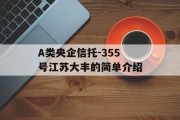 A类央企信托-355号江苏大丰的简单介绍