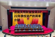 济南天桥财金投资2022年债权资产的简单介绍