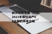 四川简阳发展（控股）2023年债权资产02计划的简单介绍