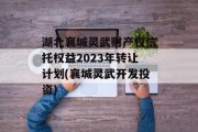 湖北襄城灵武财产权信托权益2023年转让计划(襄城灵武开发投资)