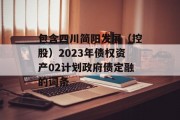 包含四川简阳发展（控股）2023年债权资产02计划政府债定融的词条