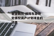 包含四川-绵阳东游特定债权资产计划项目的词条