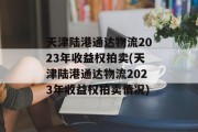 天津陆港通达物流2023年收益权拍卖(天津陆港通达物流2023年收益权拍卖情况)
